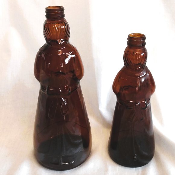 Vintage Mrs. Butterworth's 60's-90's Syrup Empty Bottles With Lids-10." & 8.5" - Picture 5 of 9